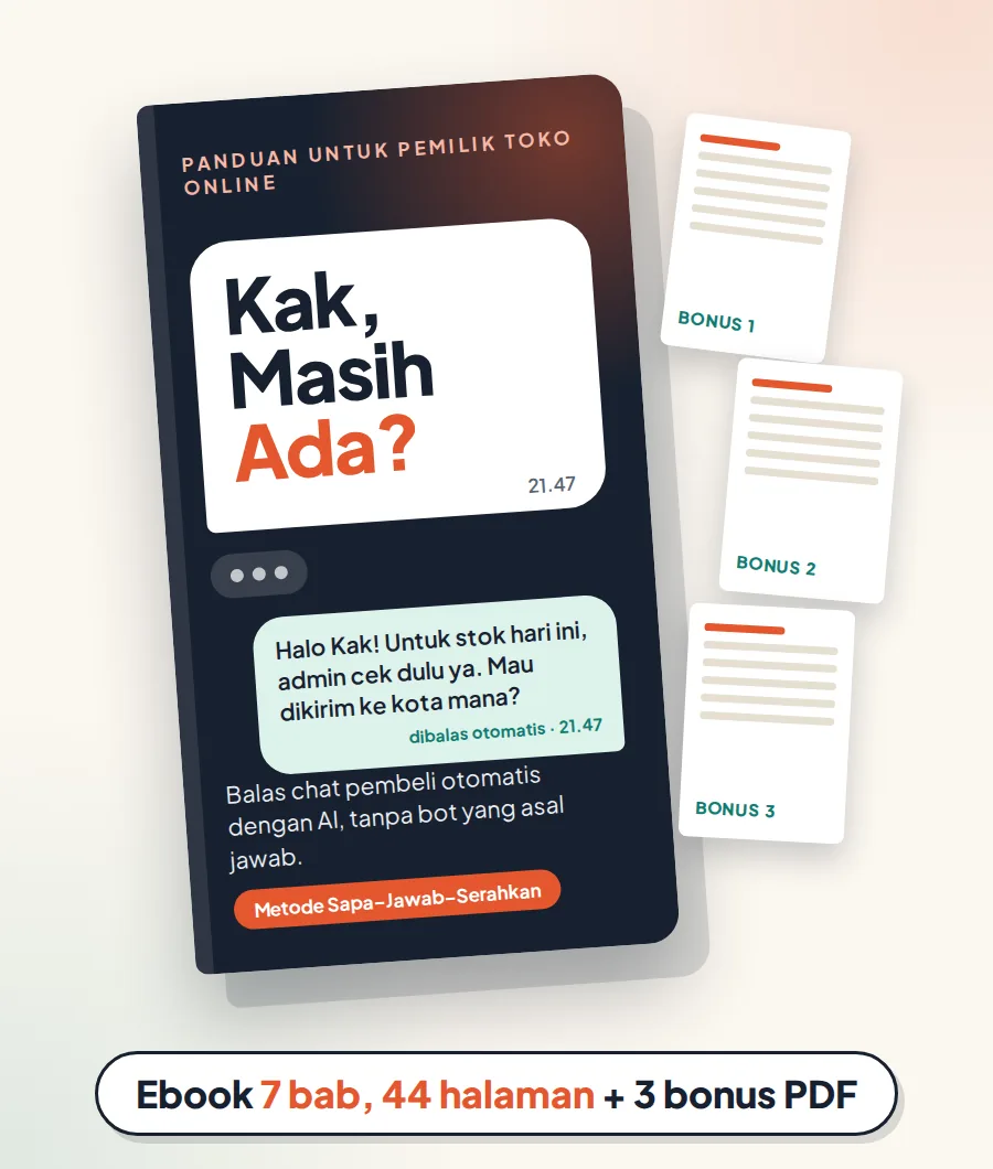Sampul ebook Kak, Masih Ada? dan tiga bonus PDF